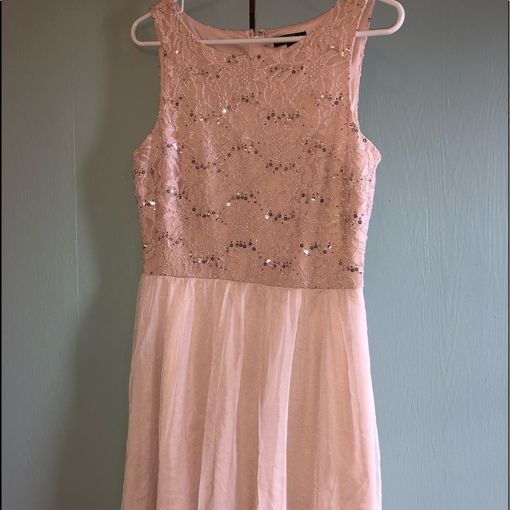 Pink Sequined Party Dress